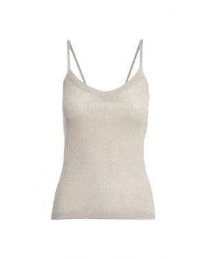 Minnie Rose Silk Cashmere Tank - Natural