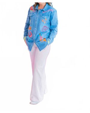 Layerz Clothing Sloan Long Sleeve Top - Blue