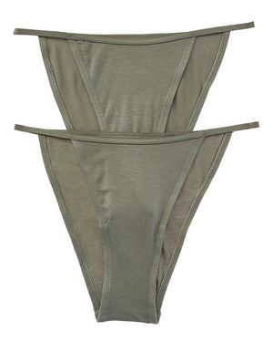 BAM Set Of 2 Essential String Bikini Brief - Green