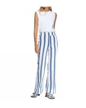 Vilagallo Striped Straight Pants - Blue