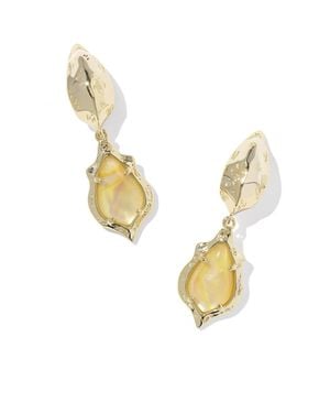 Kendra Scott Adriana Scallop Frame Huggie Earrings - Metallic