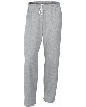 Gildan Heavy Blend Open Bottom Sweatpant Jogging Pants - Gray
