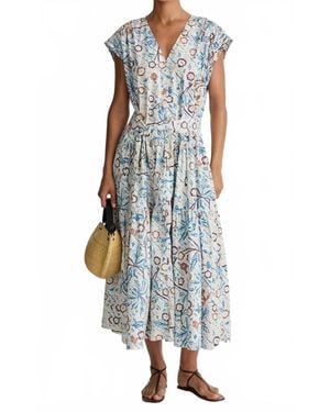 Apiece Apart Agathe Tier Midi Dress - Multicolor