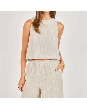 Sadie & Sage Garden Sun Bottom Tank Top - Gray