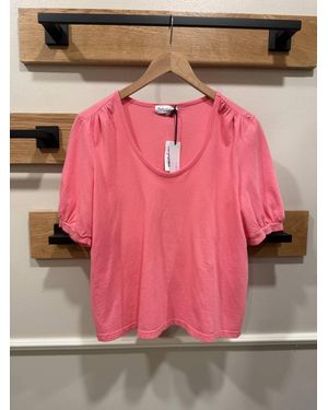 Michael Stars Leandra Scoop Shirred Top - Pink