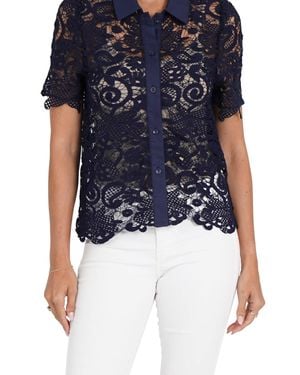 Love Token Amy Lace Top - Blue