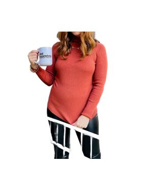42Pops Essential Ribbed Turtle Neck - Red