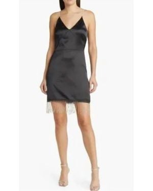 Chelsea28 Satin Cocktail Dress - Black