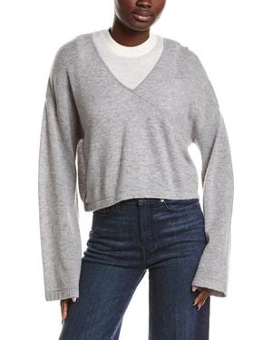 NAADAM Coastal Wool & Cashmere-Blend Layered Sweater - Gray