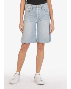 Kut From The Kloth Hailey High Rise Bermuda Short - Blue