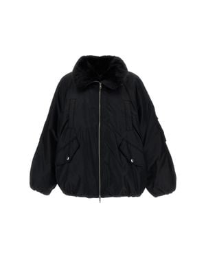 Stand Studio Thilda Oversized Padded Nylon Jacket - Black