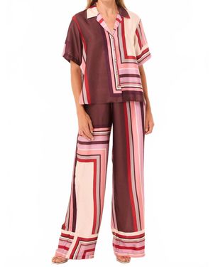 MISA Los Angles Izzie Wide Leg Pant - Red