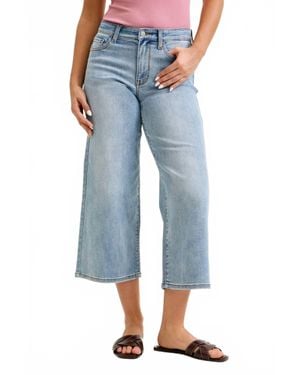 Judy Blue Mid Rise Wide Crop Jeans - Blue