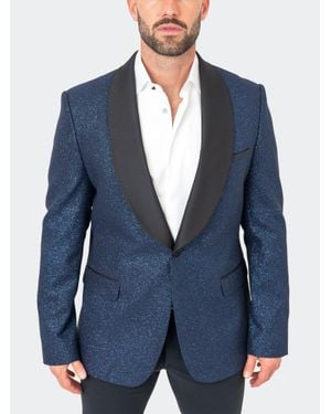 Maceoo Blazer Shawl Ceremonial - Blue
