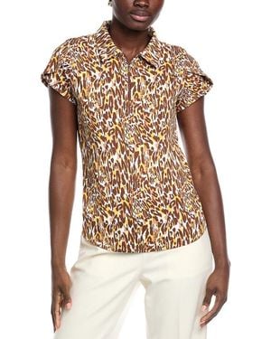 IBKUL Tulip Sleeve Polo Shirt - Yellow