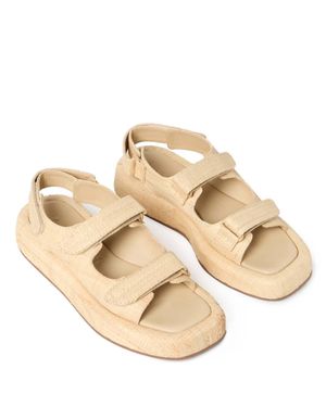 Loeffler Randall Blaise Two Band Platform Sandal - Natural