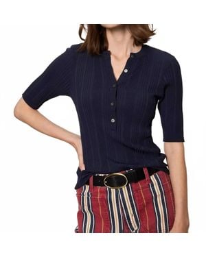 Sanctuary Air Of Ease Half Sleeve Tee - Blue