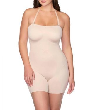Tc Fine Intimates Dress Rehearsal Strapless Mid-Thigh Shaping Bodysuit - White