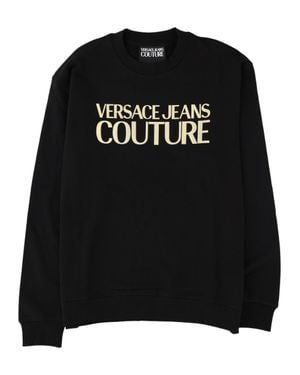 Versace Jeans Couture Bold Logo Crewneck Cotton Sweatshirt - Black