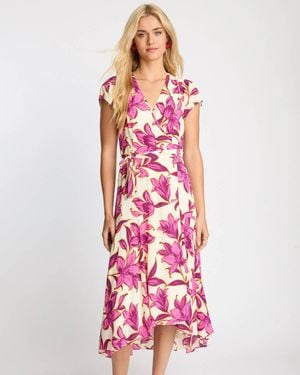 Caballero Lila Wrap Dress - Red