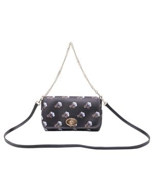 COACH Mini Ruby Floral-Print Shoulder Bag - Gray