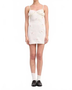 emory park Madison Floral Lace Mini Dress - White
