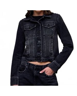 Hidden Jeans Fitted Trucker Jacket - Blue