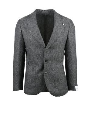 Luigi Bianchi Rounded And Jacket With Button Closure - Gray