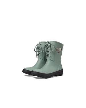 Bogs Amanda Ii Lace Jade Waterproof Lace-Up Rain Boots Rhs4650 - Black