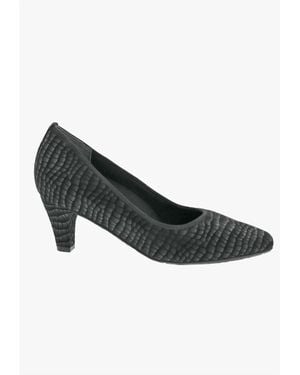 Ros Hommerson Karat Printed Leather Heel Pumps - Black