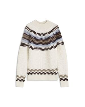 BOSS Fair Isle Patterned Sweater - Natural