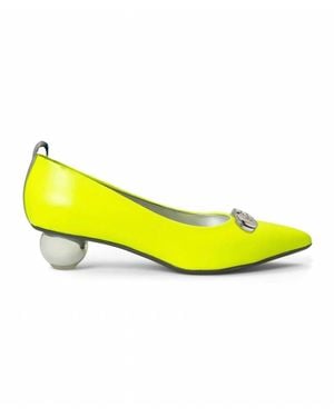 Fundae Cherriots Recycled Leather Flats - Yellow
