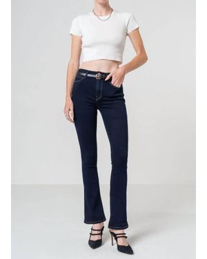 NOEND Cora Mid Rise Skinny Boot Jeans - Blue