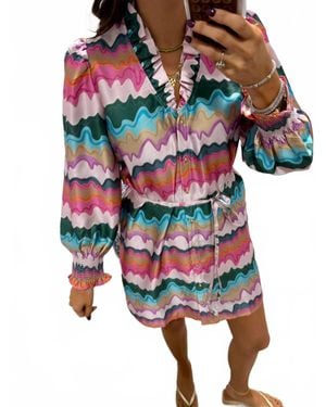 Mary George Abstract Harper Dress - White