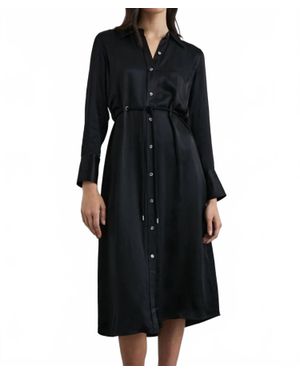 Rails Anina Satin Shirtdress - Black