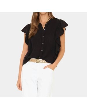 Xirena Ashlyn Button Front Shirt - Black