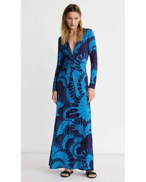Smythe Waist Knot Dress - Blue