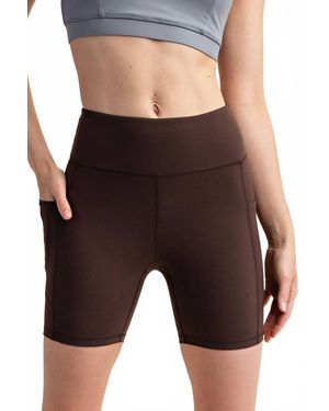 Rae Mode Butter Soft Nylon Biker Shorts - Black