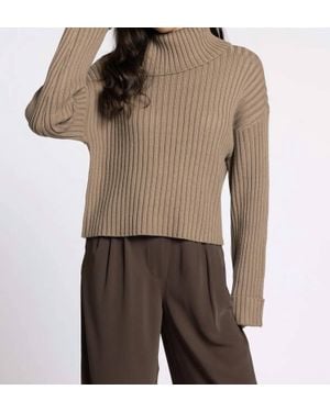 WEEKEND LOS ANGELES Virginia Relaxed Drop Shoulder Sweater - Brown