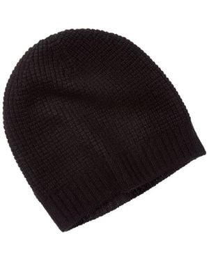 Hannah Rose Waffle Stitch Beanie - Black