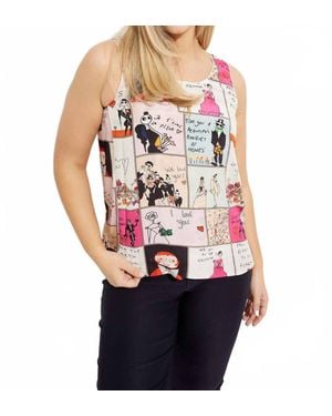 Charlie b Printed Reversible Comic Cami Top - Multicolor