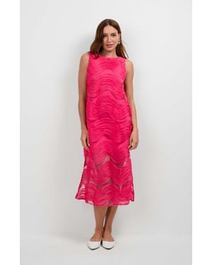 Trina Turk Belisama Organza Midi Dress - Pink