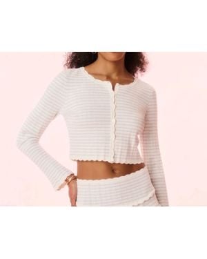 LoveShackFancy Media Cardigan Sweater - Black