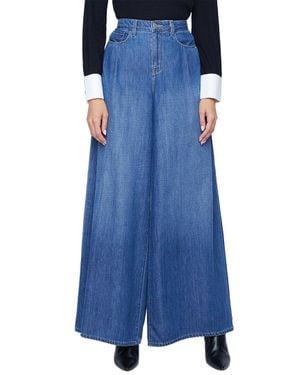 L'Agence Lanae High-Rise Super Wide Leg Pant - Blue