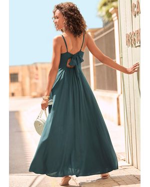 Lascana Tie Back Maxi Dress - Green