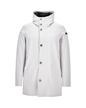 Rrd Waterproof Parka With Duck Down Padding And Minimalist Design - White