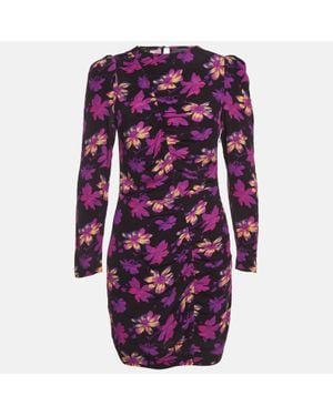 Maje Floral Printed Crepe Mini Dress - Red