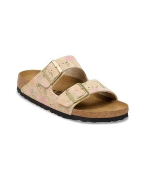 Birkenstock Arizona Flower Print Sandals - Black