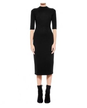 Alice + Olivia Delora Fitted Midi Dress - Black