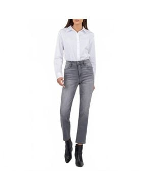 Kut From The Kloth Reese High Rise Ankle Straight Jean - Gray